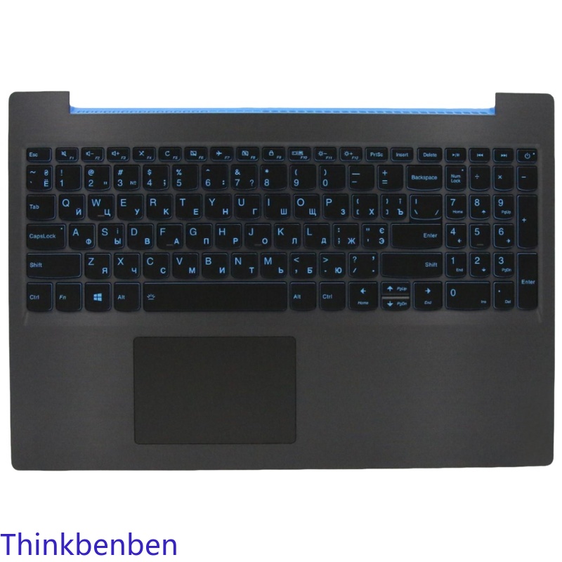 Keyboard Gaming Black - UKR ウクライナ語キーボード上部ケース パームレスト シェルカバー Lenovo Ideapad