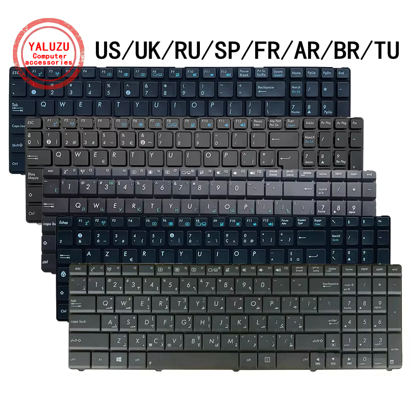 Gaming Keyboard Asus - US/UK/RU/SP/FR/AR/BR/TU ノートパソコンキーボード ASUS A52 A52J/JC A53