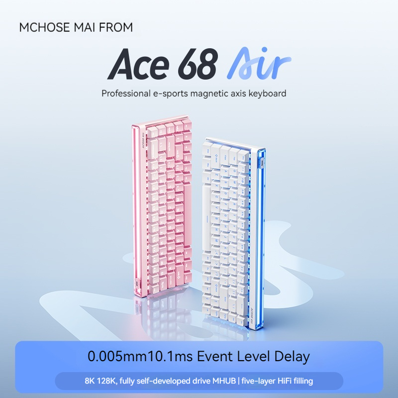 Gaming Keyboard Ergo - Mchose Ace68 エア磁気軸メカニカルキーボード eスポーツ向け低遅延有線カスタマイズゲーミングキーボード オフィス用