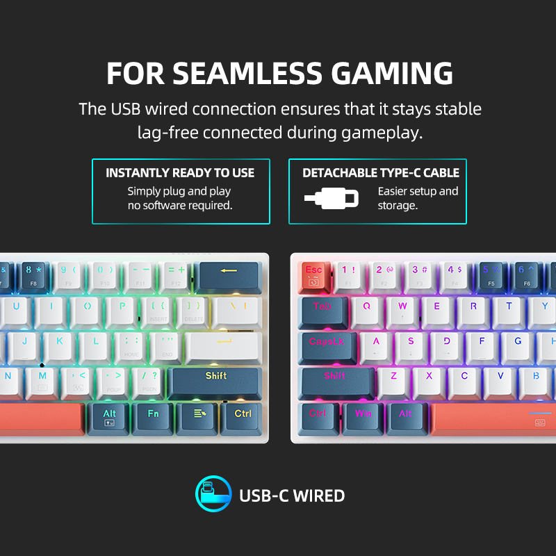 K500-B61 Machenike ミニメカニカルキーボー - Keyboard Gaming Mac のレビューと価格