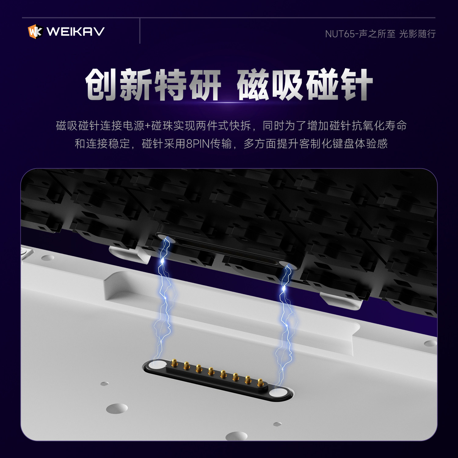 新しい Weikav Nut65 アルミメカニカルキーボード - Gaming Keyboard Wireless のレビューと価格