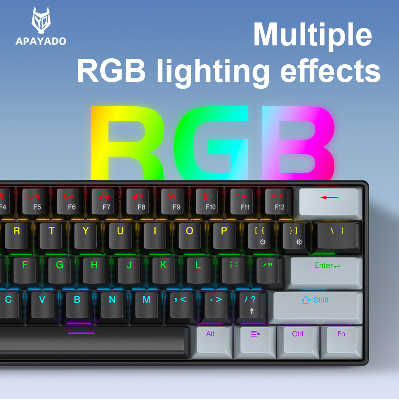 APAYADO K61 ミニメカニカルキーボード、有線、61 - Keyboard Gaming Mac のレビューと価格