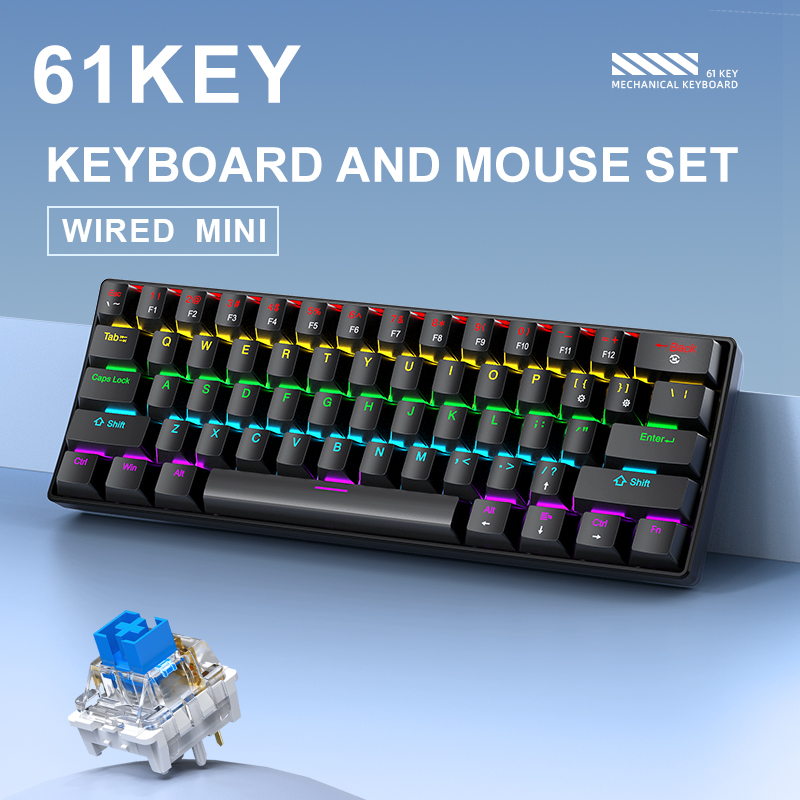 APAYADO K61 ミニメカニカルキーボード、有線、61 - Keyboard Gaming Mac のレビューと価格